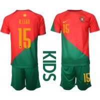Portugal Rafael Leao #15 Heimtrikotsatz Kinder WM 2022 Kurzarm (+ Kurze Hosen)